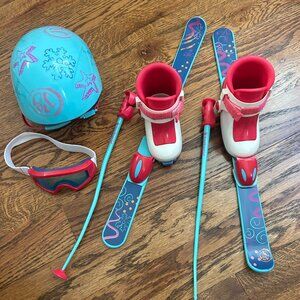 American Girl Doll Snow Ski Set with Helmet & Googles